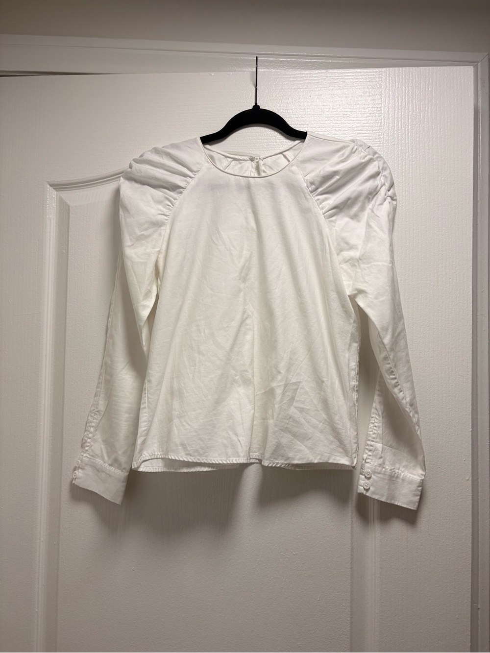 Capulet XS White Cotton Puff-Sleeve top Romantic, Coquette, Retro, Parisian chic